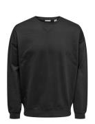Onsevans Vtg Ls Crew Tonal Block Black ONLY & SONS