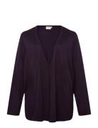 Kcfarsia Button Cardigan Purple Kaffe Curve