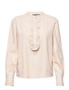Stina Blouse Melange Twill Cream Naja Lauf