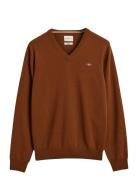 Superfine Lambswool V-Neck Brown GANT