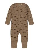 Jumpsuit - Aop Brown CeLaVi