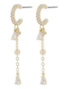 Seine Oval Pendant Ear G/Clear - Gold SNÖ Of Sweden