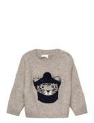 Knitted Sweater With Bear Detail Grey Mango