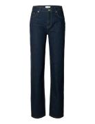 Slfalice Mw Straight Moon Blue Jeans Blue Selected