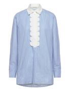 Striped Shirt With Scallops Blue Stella Nova