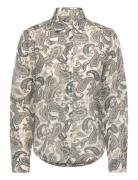 Reg Paisley Cot Silk Shirt Patterned GANT