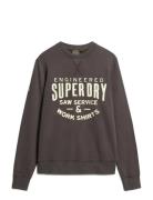 Workwear Applique Sweatshirt Grey Superdry