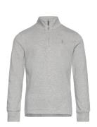 Cotton Interlock Quarter-Zip Pullover Grey Ralph Lauren Kids