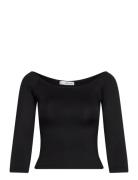 Three-Quarter Sleeve T-Shirt Black Mango