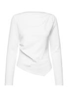 Vmmille Ls Boatneck Short Top Jrs Noos White Vero Moda