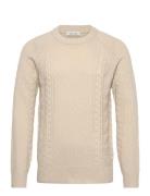Cfkristian Crew Neck Cable Knit Cream Casual Friday