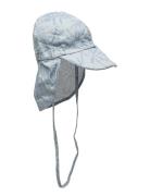 Cap W/Neck & Tie W/Print Blue Melton