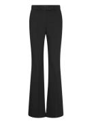 Mid-Rise Flare Trousers Black Mango