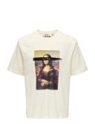 Onsmonalisa Rlx Ss Lic Tee Vd Cream ONLY & SONS