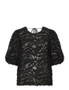 Fringe Blouse Black Bubbleroom