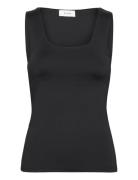 Vikenza U-Neck S/L Tank Top Rev - Noos Black Vila