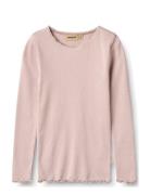 Rib T-Shirt L/S Reese Pink Wheat