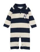 Tnsbnoah L_S Pique Jumpsuit Navy The New