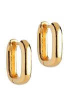 Hoops, Square 15 Mm Gold Enamel Copenhagen