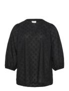 Kcloulou Blouse 3/4 Sl Black Kaffe Curve