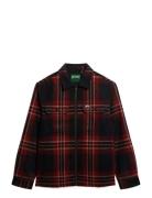 Wool Miller Zip Overshirt Red Superdry
