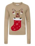 Kogxmas Shine Ls Ck Box Knt Beige Kids Only
