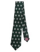 Green Triple Square Silk Tie Green AN IVY