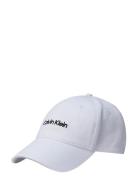 Logo Embroidery Baseball Cap White Calvin Klein