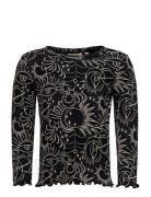 Kmgfenja Life Ls Aop Top Jrs Black Kids Only