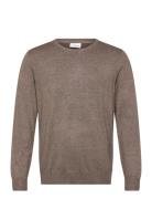 Ecovero L/S O-Neck Knit Brown Lindbergh