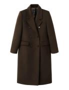 Double-Breasted Wool Coat Brown Mango