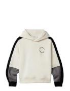 Brushed Fleece Clr Block Hoodie Cream Calvin Klein