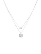 Ayo Necklace With Coin & Crystal Silver-Plated Silver Pilgrim