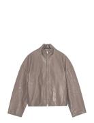 Bonded Leather Jacket Brown REMAIN Birger Christensen