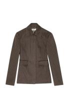 Slim Striped Blazer Brown REMAIN Birger Christensen