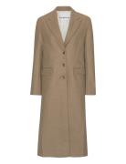 Wool Semi Fitted Coat Beige REMAIN Birger Christensen