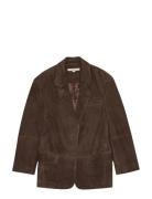 Over D Suede Blazer Brown REMAIN Birger Christensen