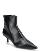 Kitten-Heel Pointed-Toe Ankle Boots Black Mango