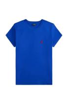 Cotton Jersey Crewneck Tee Blue Polo Ralph Lauren