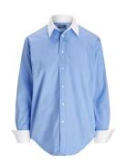 Extended-Cuff Cotton Shirt Blue Polo Ralph Lauren