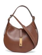 Polo Id Leather Small Shoulder Bag Brown Polo Ralph Lauren