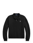 Polo-Collar Fleece Pullover Black Polo Ralph Lauren