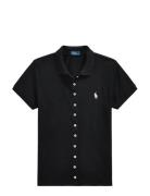 Butt D-Placket Polo Shirt Black Polo Ralph Lauren