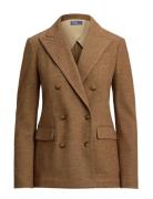 Double-Breasted Herringb Blazer Brown Polo Ralph Lauren