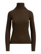Stretch-Blend Turtleneck Brown Polo Ralph Lauren