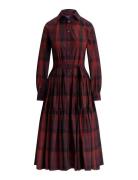 Plaid Tiered Shirtdress Red Polo Ralph Lauren