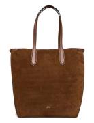 Bellport Suede North-South Tote Brown Polo Ralph Lauren