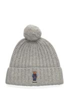 Polo Bear Wool-Blend Pom-Pom Beanie Grey Polo Ralph Lauren