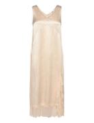 Slyennah Midi Dress Beige Soaked In Luxury