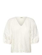 Slmanja Blouse Ss White Soaked In Luxury